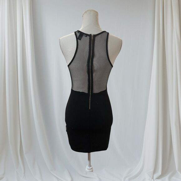 Forever 21 Black Floral Embroidered Sleeveless Party Dress Holiday Mesh Size S - Picture 7 of 11